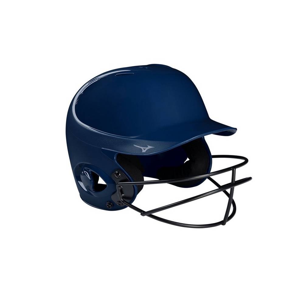 Womens Mizuno MVP Series Solid Batting Helmet with Fastpitch Softball Mask Helmet Navy Philippines (